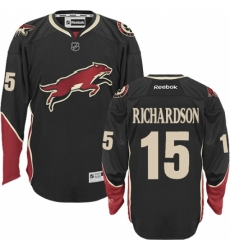 Men's Reebok Arizona Coyotes #15 Brad Richardson Premier Black Third NHL Jersey