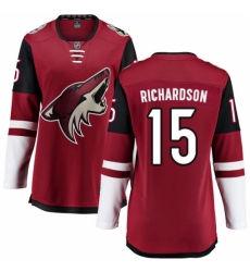 Women's Arizona Coyotes #15 Brad Richardson Fanatics Branded Burgundy Red Home Breakaway NHL Jersey