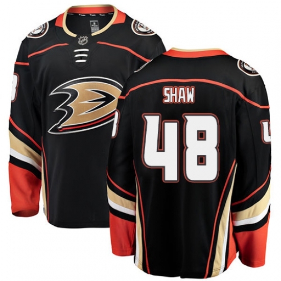 Youth Anaheim Ducks #48 Logan Shaw Fanatics Branded Black Home Breakaway NHL Jersey Youth Anaheim Ducks #48 Logan Shaw Fanatics Branded Black Home Breakaway NHL Jersey