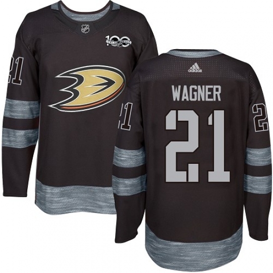 Men's Adidas Anaheim Ducks #21 Chris Wagner Authentic Black 1917-2017 100th Anniversary NHL Jersey Men's Adidas Anaheim Ducks #21 Chris Wagner Authentic Black 1917-2017 100th Anniversary NHL Jersey