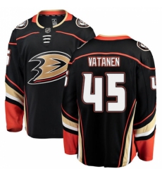 Men's Anaheim Ducks #45 Sami Vatanen Fanatics Branded Black Home Breakaway NHL Jersey