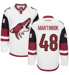 Women's Reebok Arizona Coyotes #48 Jordan Martinook Authentic White Away NHL Jersey