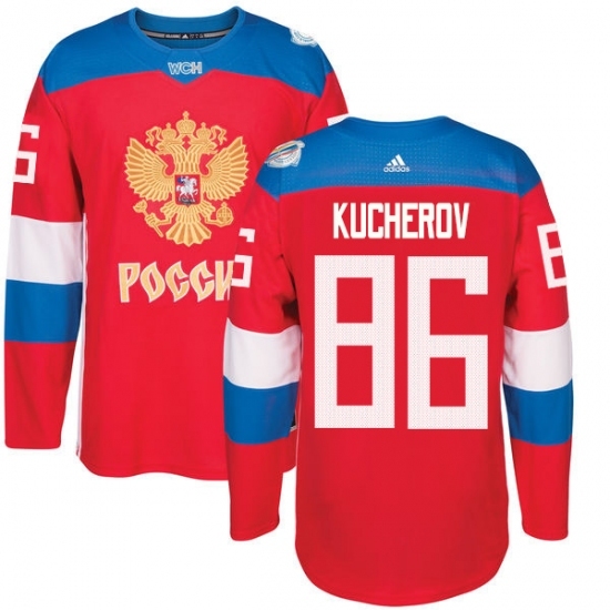 Men's Adidas Team Russia #86 Nikita Kucherov Authentic Red Away 2016 World Cup of Hockey Jersey Men's Adidas Team Russia #86 Nikita Kucherov Authentic Red Away 2016 World Cup of Hockey Jersey