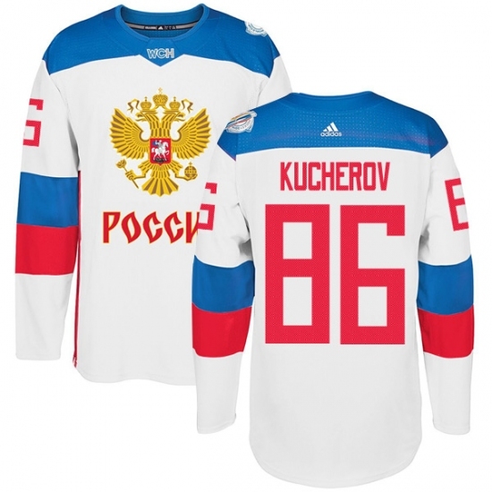 Men's Adidas Team Russia #86 Nikita Kucherov Authentic White Home 2016 World Cup of Hockey Jersey Men's Adidas Team Russia #86 Nikita Kucherov Authentic White Home 2016 World Cup of Hockey Jersey