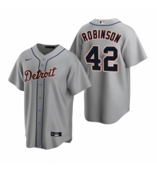 Men's Nike Detroit Tigers #42 Jackie Robinson Gray Road Stitched Baseball Jersey Men's Nike Detroit Tigers #42 Jackie Robinson Gray Road Stitched Baseball Jersey