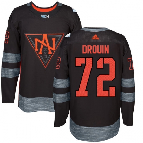 Men's Adidas Team North America #72 Jonathan Drouin Authentic Black Away 2016 World Cup of Hockey Jersey Men's Adidas Team North America #72 Jonathan Drouin Authentic Black Away 2016 World Cup of Hockey Jersey