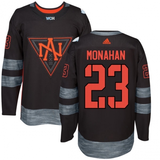 Men's Adidas Team North America #23 Sean Monahan Authentic Black Away 2016 World Cup of Hockey Jersey Men's Adidas Team North America #23 Sean Monahan Authentic Black Away 2016 World Cup of Hockey Jersey