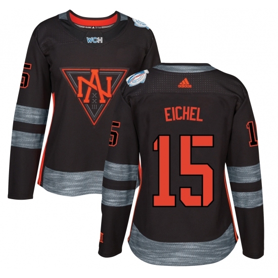 Women's Adidas Team North America #15 Jack Eichel Premier Black Away 2016 World Cup of Hockey Jersey Women's Adidas Team North America #15 Jack Eichel Premier Black Away 2016 World Cup of Hockey Jersey