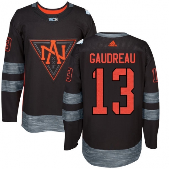 Youth Adidas Team North America #13 Johnny Gaudreau Premier Black Away 2016 World Cup of Hockey Jersey Youth Adidas Team North America #13 Johnny Gaudreau Premier Black Away 2016 World Cup of Hockey Jersey