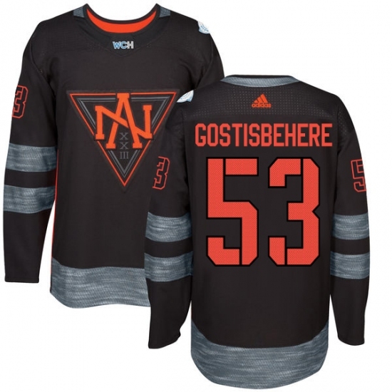 Men's Adidas Team North America #53 Shayne Gostisbehere Authentic Black Away 2016 World Cup of Hockey Jersey Men's Adidas Team North America #53 Shayne Gostisbehere Authentic Black Away 2016 World Cup of Hockey Jersey