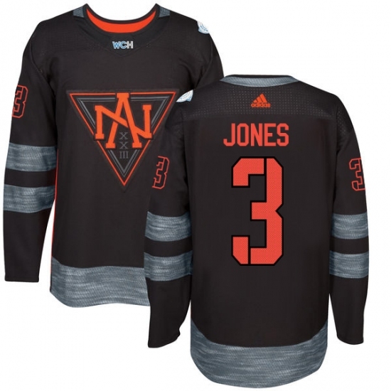 Men's Adidas Team North America #3 Seth Jones Authentic Black Away 2016 World Cup of Hockey Jersey Men's Adidas Team North America #3 Seth Jones Authentic Black Away 2016 World Cup of Hockey Jersey