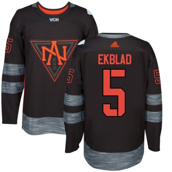 Men's Adidas Team North America #5 Aaron Ekblad Premier Black Away 2016 World Cup of Hockey Jersey Men's Adidas Team North America #5 Aaron Ekblad Premier Black Away 2016 World Cup of Hockey Jersey