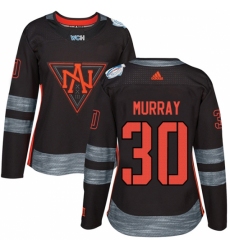 Women's Adidas Team North America #30 Matt Murray Premier Black Away 2016 World Cup of Hockey Jersey