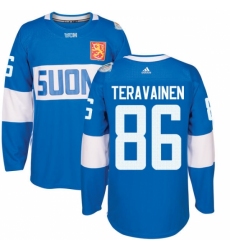 Men's Adidas Team Finland #86 Teuvo Teravainen Premier Blue Away 2016 World Cup of Hockey Jersey Men's Adidas Team Finland #86 Teuvo Teravainen Premier Blue Away 2016 World Cup of Hockey Jersey