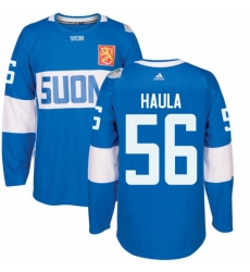 Men's Adidas Team Finland #56 Erik Haula Authentic Blue Away 2016 World Cup of Hockey Jersey Men's Adidas Team Finland #56 Erik Haula Authentic Blue Away 2016 World Cup of Hockey Jersey