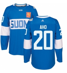 Men's Adidas Team Finland #20 Sebastian Aho Authentic Blue Away 2016 World Cup of Hockey Jersey Men's Adidas Team Finland #20 Sebastian Aho Authentic Blue Away 2016 World Cup of Hockey Jersey