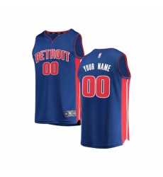 Youth Detroit Pistons Fanatics Branded Blue Fast Break Custom Replica Jersey - Icon Edition