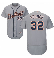 Men's Majestic Detroit Tigers #32 Michael Fulmer Grey Flexbase Authentic Collection MLB Jersey