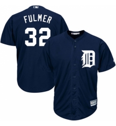 Youth Majestic Detroit Tigers #32 Michael Fulmer Replica Navy Blue Alternate Cool Base MLB Jersey