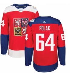 Men's Adidas Team Czech Republic #64 Roman Polak Authentic Red Away 2016 World Cup of Hockey Jersey Men's Adidas Team Czech Republic #64 Roman Polak Authentic Red Away 2016 World Cup of Hockey Jersey