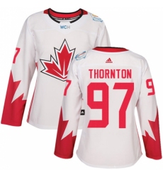 Women's Adidas Team Canada #97 Joe Thornton Authentic White Home 2016 World Cup Hockey Jersey