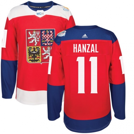 Men's Adidas Team Czech Republic #11 Martin Hanzal Authentic Red Away 2016 World Cup of Hockey Jersey Men's Adidas Team Czech Republic #11 Martin Hanzal Authentic Red Away 2016 World Cup of Hockey Jersey