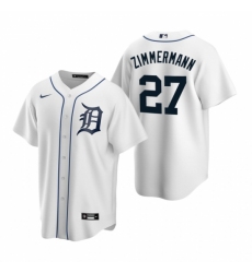 Men's Nike Detroit Tigers #27 Jordan Zimmermann White Home Stitched Baseball Jersey