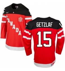 Men's Nike Team Canada #15 Ryan Getzlaf Authentic Red 100th Anniversary Olympic Hockey Jersey