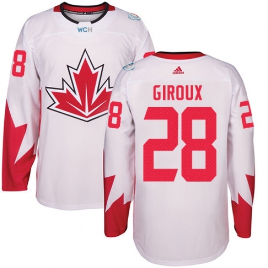 Youth Adidas Team Canada #28 Claude Giroux Authentic White Home 2016 World Cup Ice Hockey Jersey Youth Adidas Team Canada #28 Claude Giroux Authentic White Home 2016 World Cup Ice Hockey Jersey