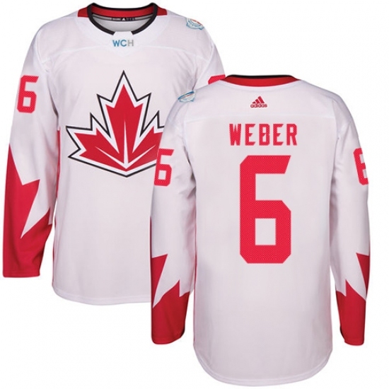 Youth Adidas Team Canada #6 Shea Weber Premier White Home 2016 World Cup Ice Hockey Jersey Youth Adidas Team Canada #6 Shea Weber Premier White Home 2016 World Cup Ice Hockey Jersey