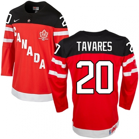 Men's Nike Team Canada #20 John Tavares Authentic Red 100th Anniversary Olympic Hockey Jersey Men's Nike Team Canada #20 John Tavares Authentic Red 100th Anniversary Olympic Hockey Jersey