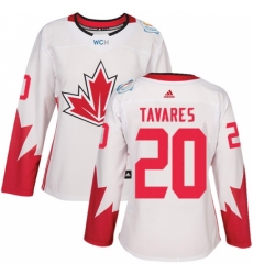 Women's Adidas Team Canada #20 John Tavares Authentic White Home 2016 World Cup Hockey Jersey Women's Adidas Team Canada #20 John Tavares Authentic White Home 2016 World Cup Hockey Jersey