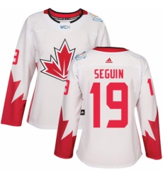 Women's Adidas Team Canada #19 Tyler Seguin Premier White Home 2016 World Cup Hockey Jersey