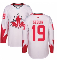 Youth Adidas Team Canada #19 Tyler Seguin Premier White Home 2016 World Cup Hockey Jersey