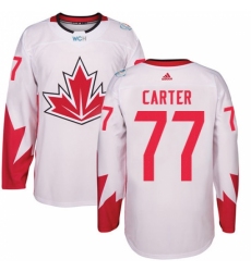 Men's Adidas Team Canada #77 Jeff Carter Authentic White Home 2016 World Cup Ice Hockey Jersey