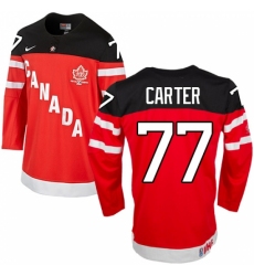 Men's Nike Team Canada #77 Jeff Carter Premier Red 100th Anniversary Olympic Hockey Jersey