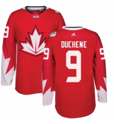 Men's Adidas Team Canada #9 Matt Duchene Authentic Red Away 2016 World Cup Ice Hockey Jersey Men's Adidas Team Canada #9 Matt Duchene Authentic Red Away 2016 World Cup Ice Hockey Jersey