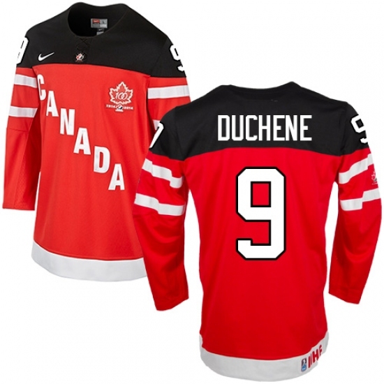 Men's Nike Team Canada #9 Matt Duchene Premier Red 100th Anniversary Olympic Hockey Jersey Men's Nike Team Canada #9 Matt Duchene Premier Red 100th Anniversary Olympic Hockey Jersey