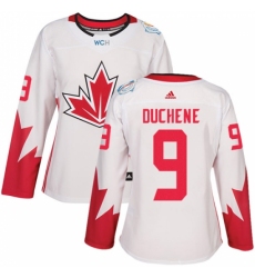 Women's Adidas Team Canada #9 Matt Duchene Authentic White Home 2016 World Cup Hockey Jersey Women's Adidas Team Canada #9 Matt Duchene Authentic White Home 2016 World Cup Hockey Jersey