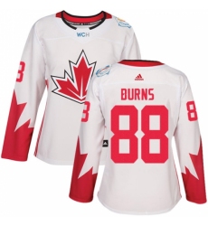 Women's Adidas Team Canada #88 Brent Burns Premier White Home 2016 World Cup Hockey Jersey