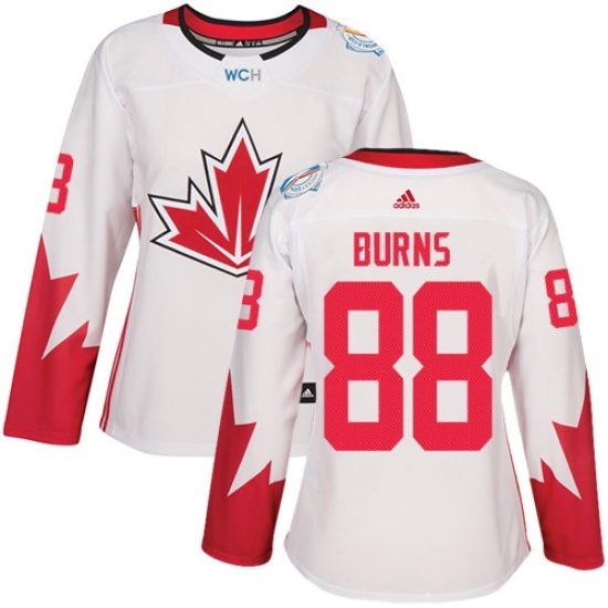 Women's Adidas Team Canada #88 Brent Burns Premier White Home 2016 World Cup Hockey Jersey Women's Adidas Team Canada #88 Brent Burns Premier White Home 2016 World Cup Hockey Jersey