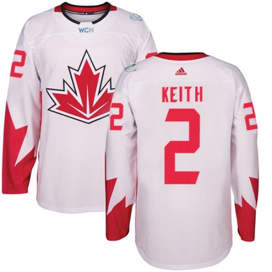 Youth Adidas Team Canada #2 Duncan Keith Premier White Home 2016 World Cup Ice Hockey Jersey Youth Adidas Team Canada #2 Duncan Keith Premier White Home 2016 World Cup Ice Hockey Jersey