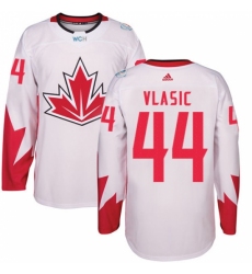 Men's Adidas Team Canada #44 Marc-Edouard Vlasic Authentic White Home 2016 World Cup Ice Hockey Jersey