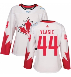 Women's Adidas Team Canada #44 Marc-Edouard Vlasic Premier White Home 2016 World Cup Hockey Jersey