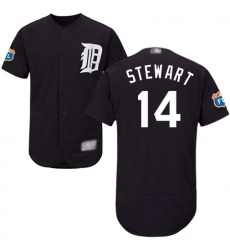 Men's Detroit Tigers #14 Christin Stewart Navy Blue Flexbase Authentic Collection Stitched MLB Jersey