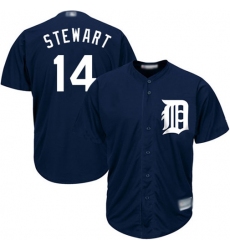 Men's Detroit Tigers #14 Christin Stewart Navy Blue New Cool Base Stitched MLB Jersey