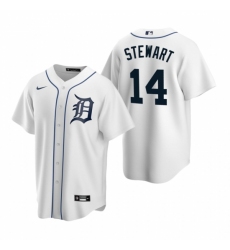 Men's Nike Detroit Tigers #14 Christin Stewart White Home Stitched Baseball Jersey