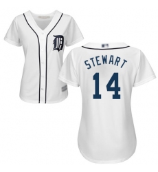 Women's Detroit Tigers #14 Christin Stewart White Home Stitched MLB Jersey