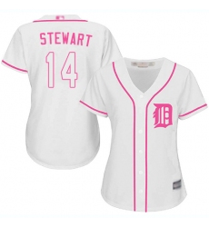 Women's Detroit Tigers #14 Christin Stewart White-Pink Fashion Stitched MLB Jersey