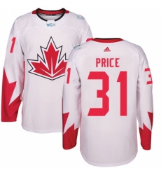 Youth Adidas Team Canada #31 Carey Price Premier White Home 2016 World Cup Ice Hockey Jersey Youth Adidas Team Canada #31 Carey Price Premier White Home 2016 World Cup Ice Hockey Jersey